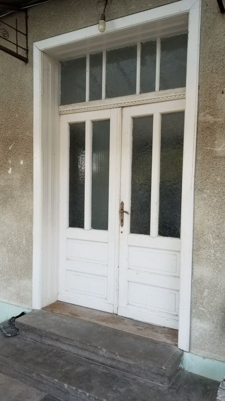 Usa intrare + geamuri lemn