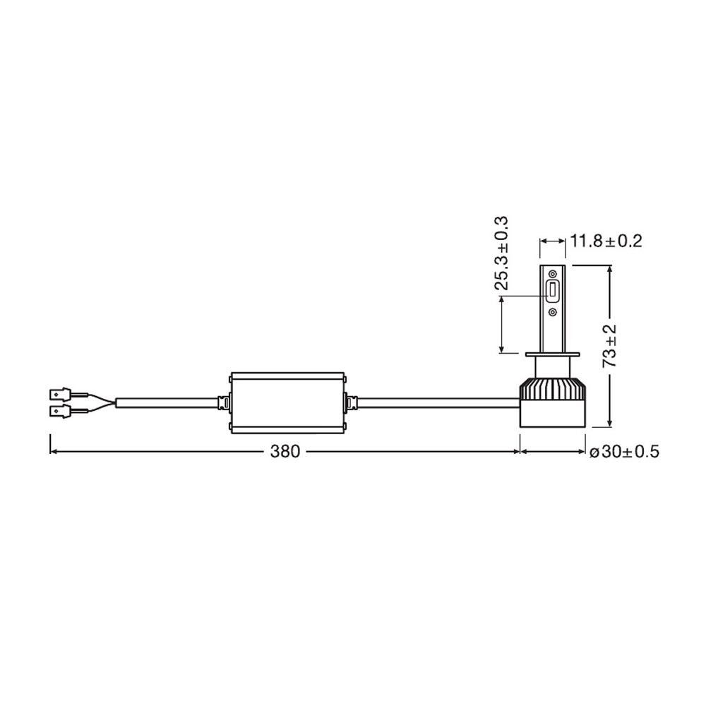 LED Крушки OSRAM H1 12V - 6000k, 12W. 4 години гаранция