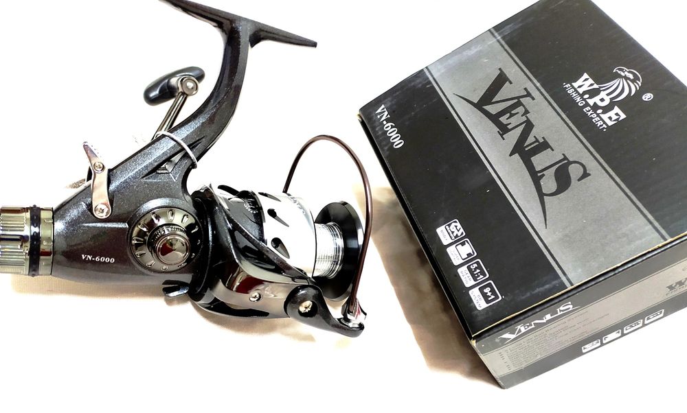 Катушка "WPE VENUS 6000" металлическая ручка,металлическая шпуля, 9+1