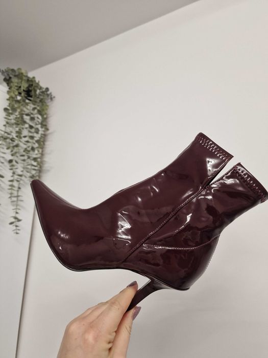Botine ZARA burgundy