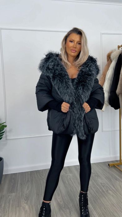 Geaca dama marimea L, umplutura puf de gasca deosebit de calduroasa