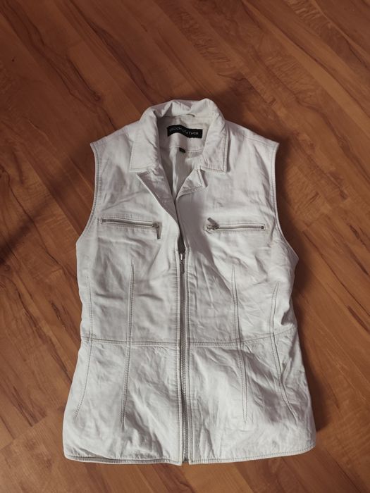 Естествена кожа дамски елек