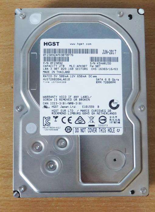 Hard disk HGST Ultrastar 7K6000 HDD 2TB, 128MB, 7200RPM SATA3