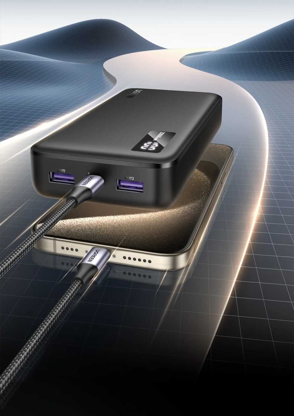 Ugreen PB312 Power Bank 20000mAh PD20W + 22.5W QC3.0 iPhone 15 16