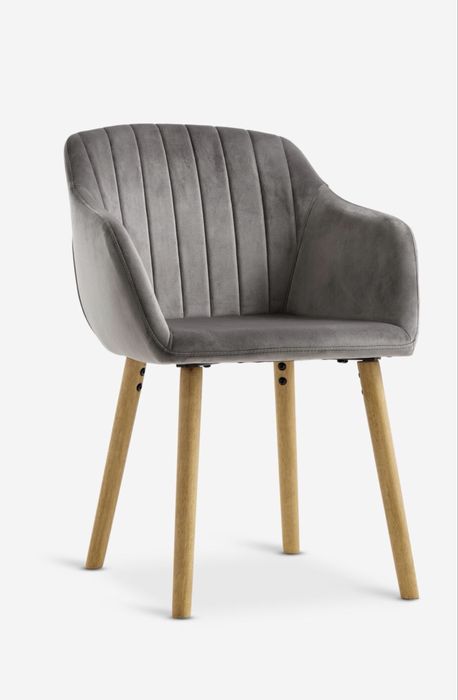 Vand set 4 scaune ADSLEV JYSK catifea gri