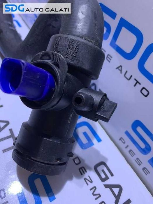 Furtun Conducta Traseu Apa Lichid Racire Motor Antigel cu Senzor Temperatura Audi A4 B5 2.5 TDI V6 AFB AKN 1998 - 2001 Cod 4B0121049D