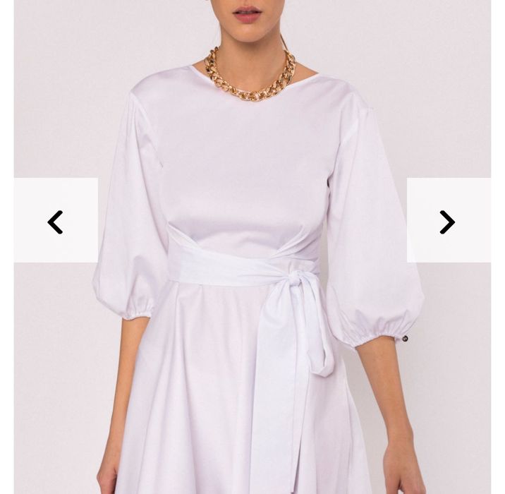 Vand o rochiță Nissa albă din poplin mărimea M