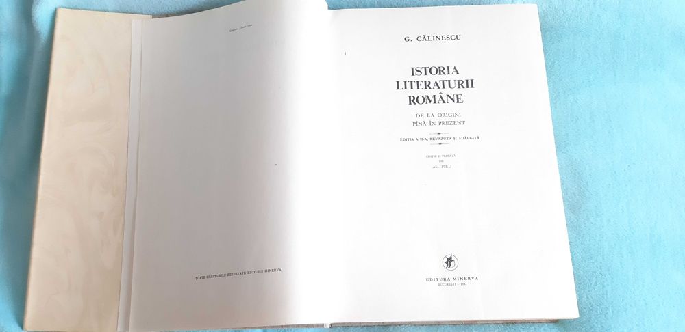 Istoria literaturii romane, G. Calinescu