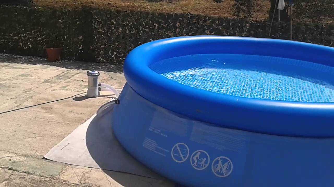 Надуваеми Басейни summer waves 244х61 и 305х76 с филтър помпа и покрив