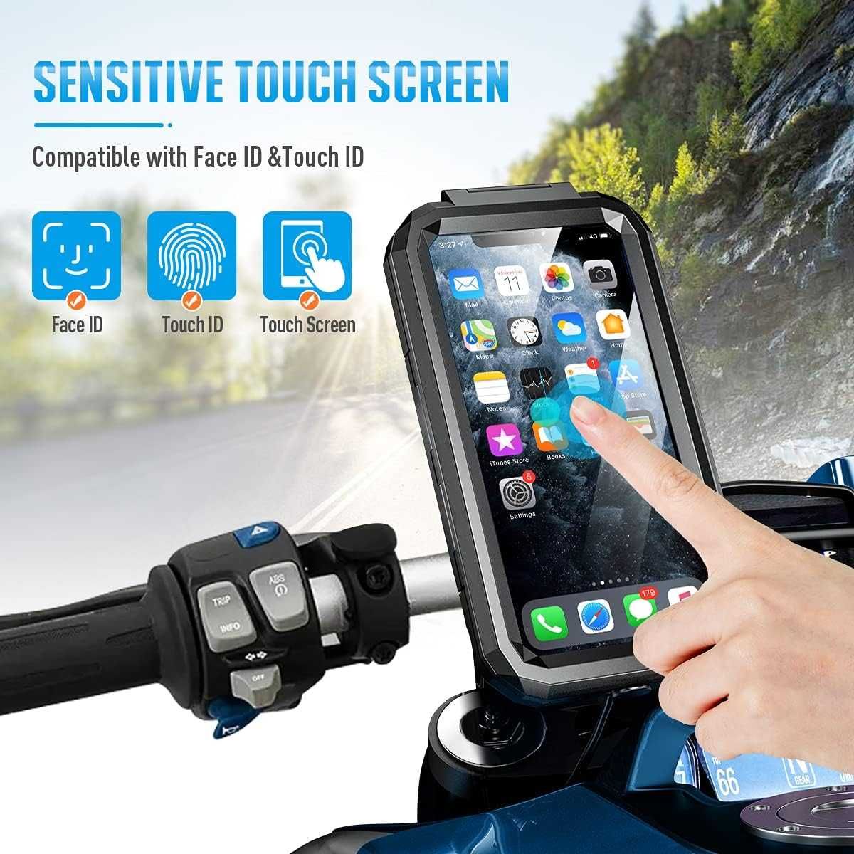 Faneam Bike Водоустойчив регулируем държач за смартфон за мотоциклети