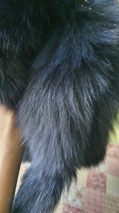 Нова дамска шапка естествен косъм лисица