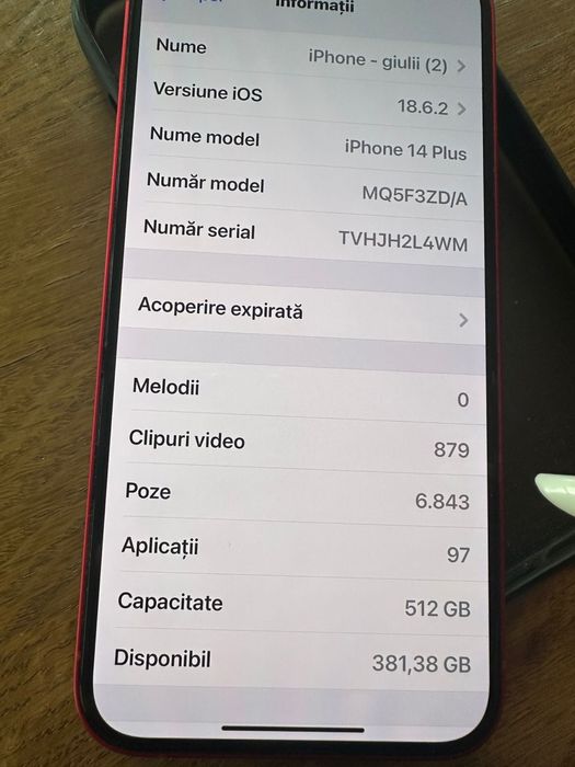 Iphone 14 plus rosu 512 gb