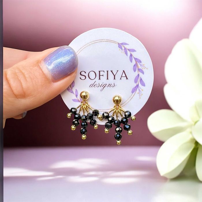 Ръчно изработени обеци от Неръждаема стомана с Цирконий (2 цвята)