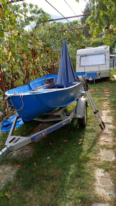 Barcă Aluminiu Ucraineană (1.45m x 3.20m) + Motor 4 CP