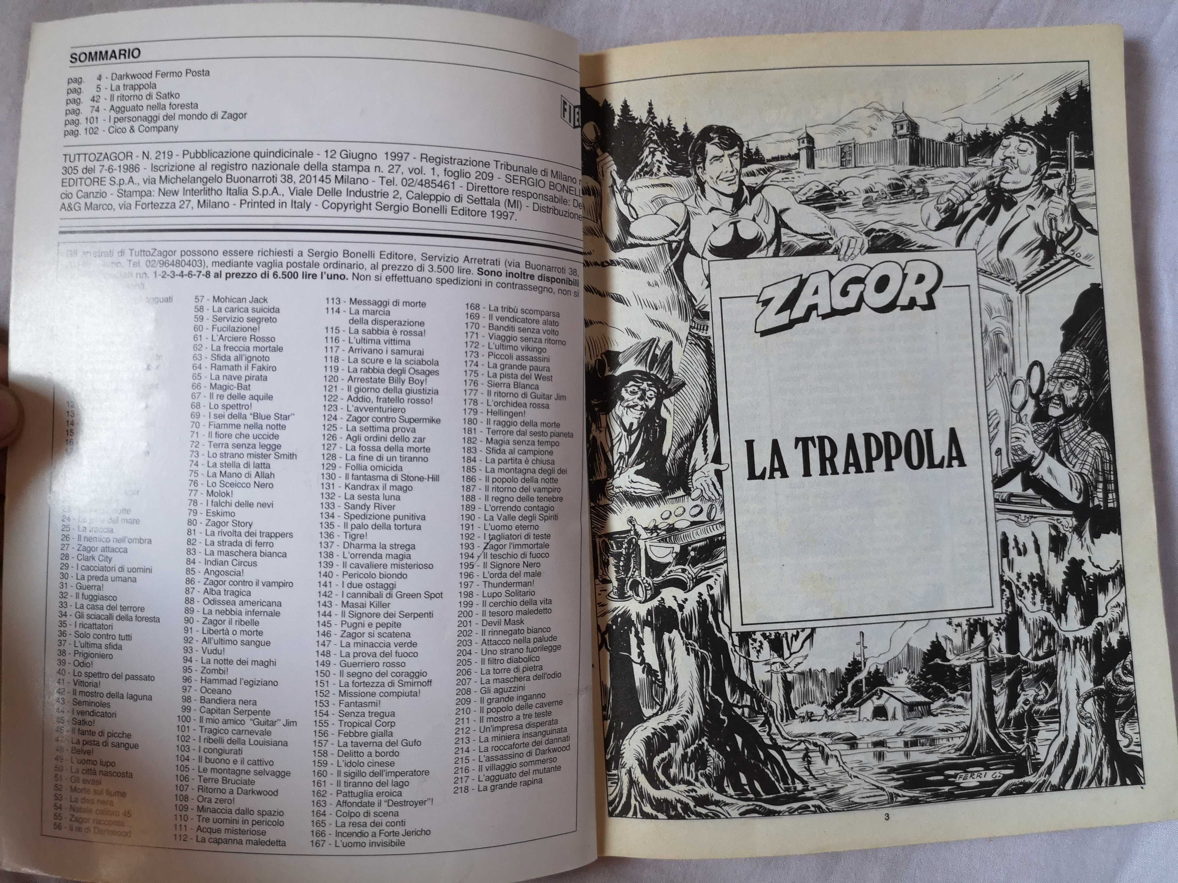 Zagor - La trappola (fumetto - benzi desenate)