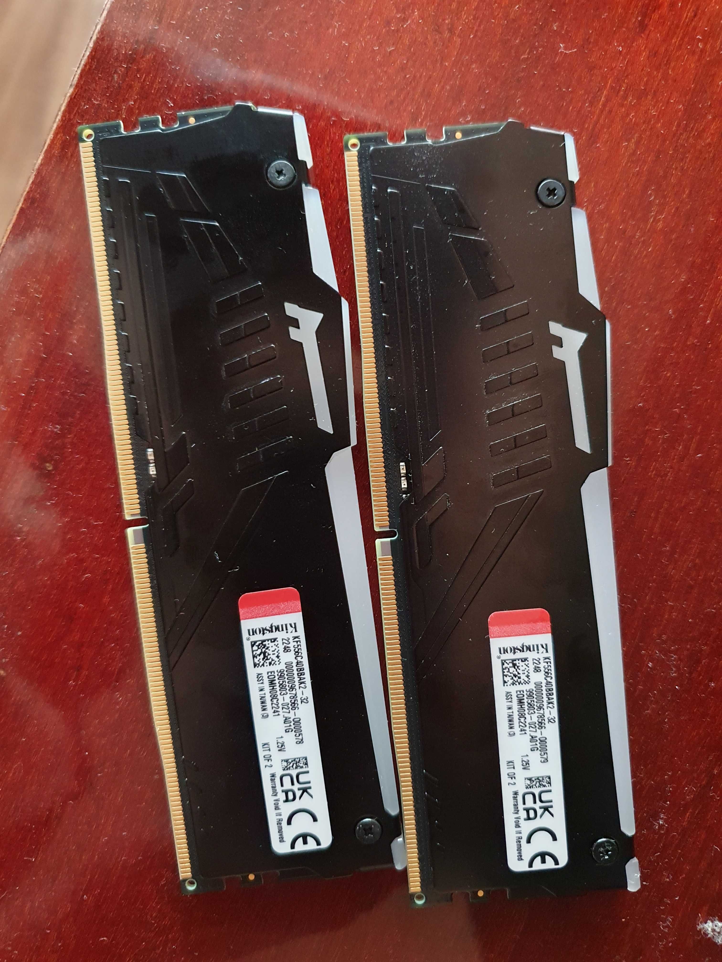 Kit Memorie RAM DDR5 Kingston Fury Beast RGB 32 GB 5600MHZ