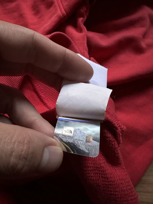 Pullover sweater crewneck jumper The North Face red cotton