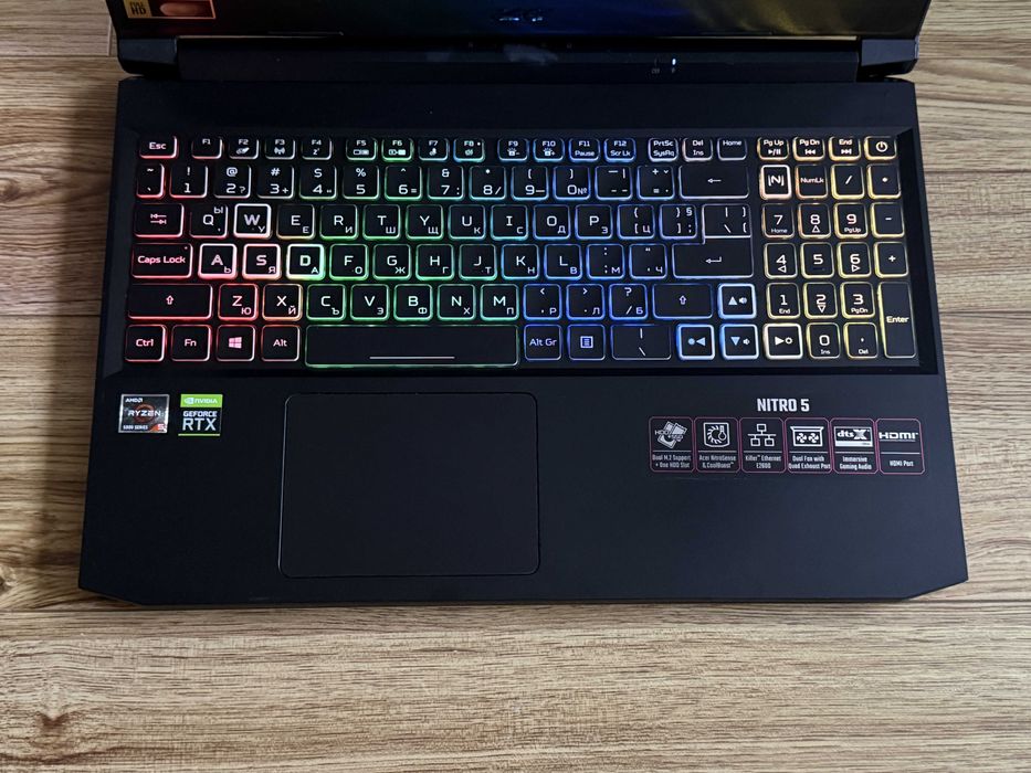 Acer Nitro`Ryzen 5-5600H/RTX 3060/16GB RAM/512GB SSD/FHD IPS/Бат 8ч