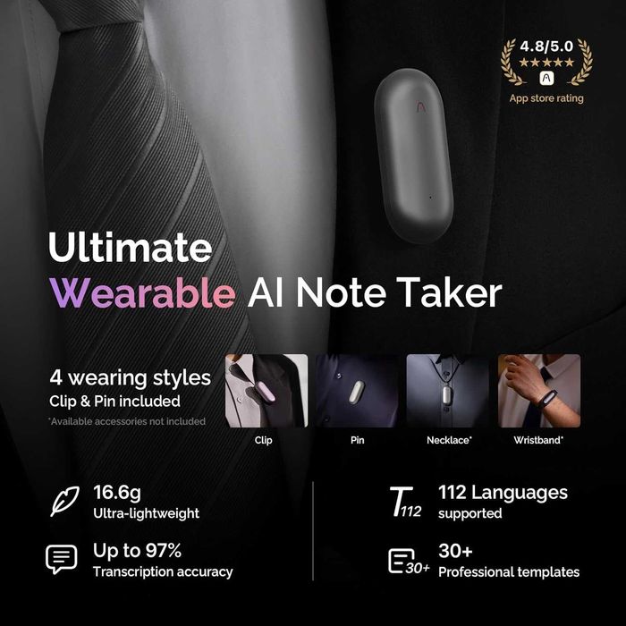 PLAUD NotePin AI Voice Recorder - диктофон с поддержкой ИИ! Новый!
