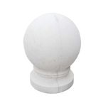 Bolard alb din beton rotund neted cu picior – 35 cm