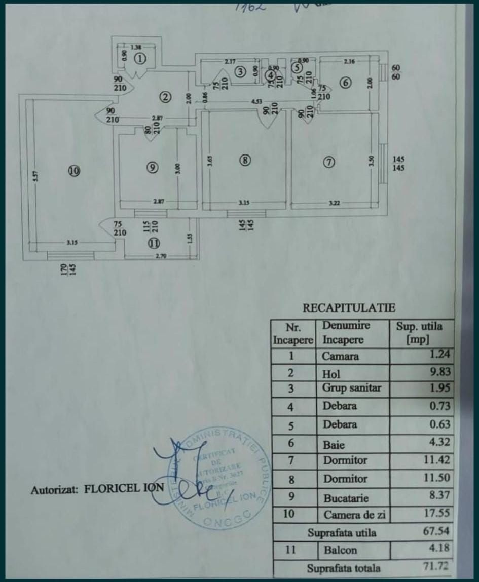 Apartament 3 camere Bd Chisinau