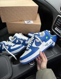 Nike Air Force 1 X Louis Vuitton Blue White Sneakers Tenisi