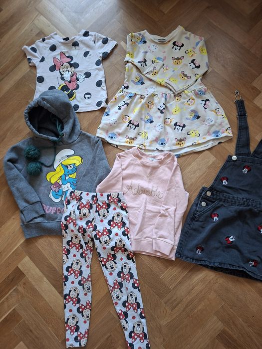 Сет за момиче 3-4 години Disney деним рокля бродерия