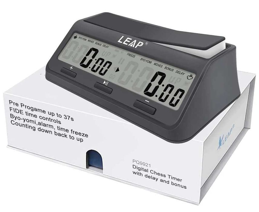 Ceas de sah Leap PQ9921 profesional, cronometrare FIDE. Nou