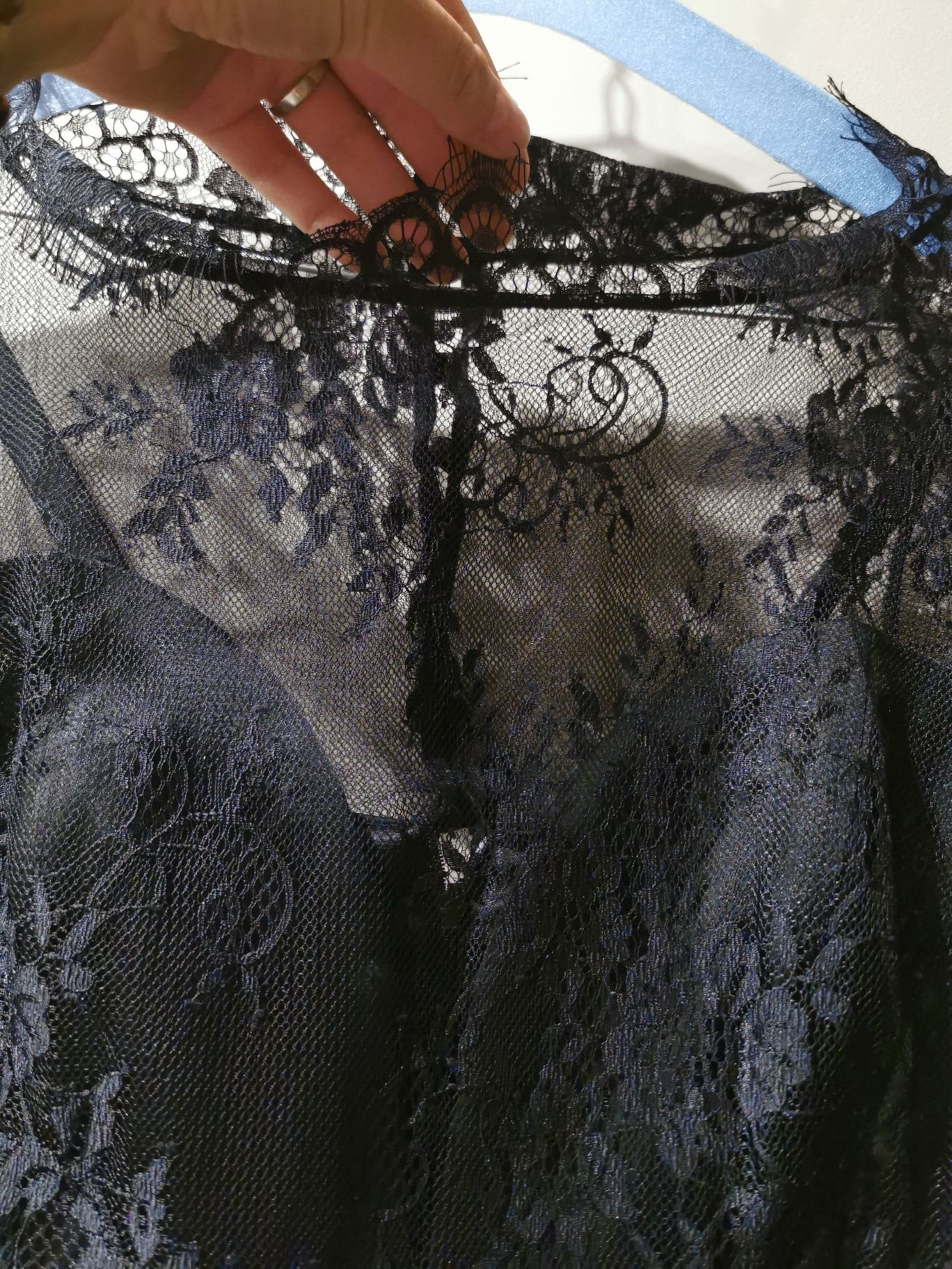 Rochie dantela tip Chantilly, custom cu corset