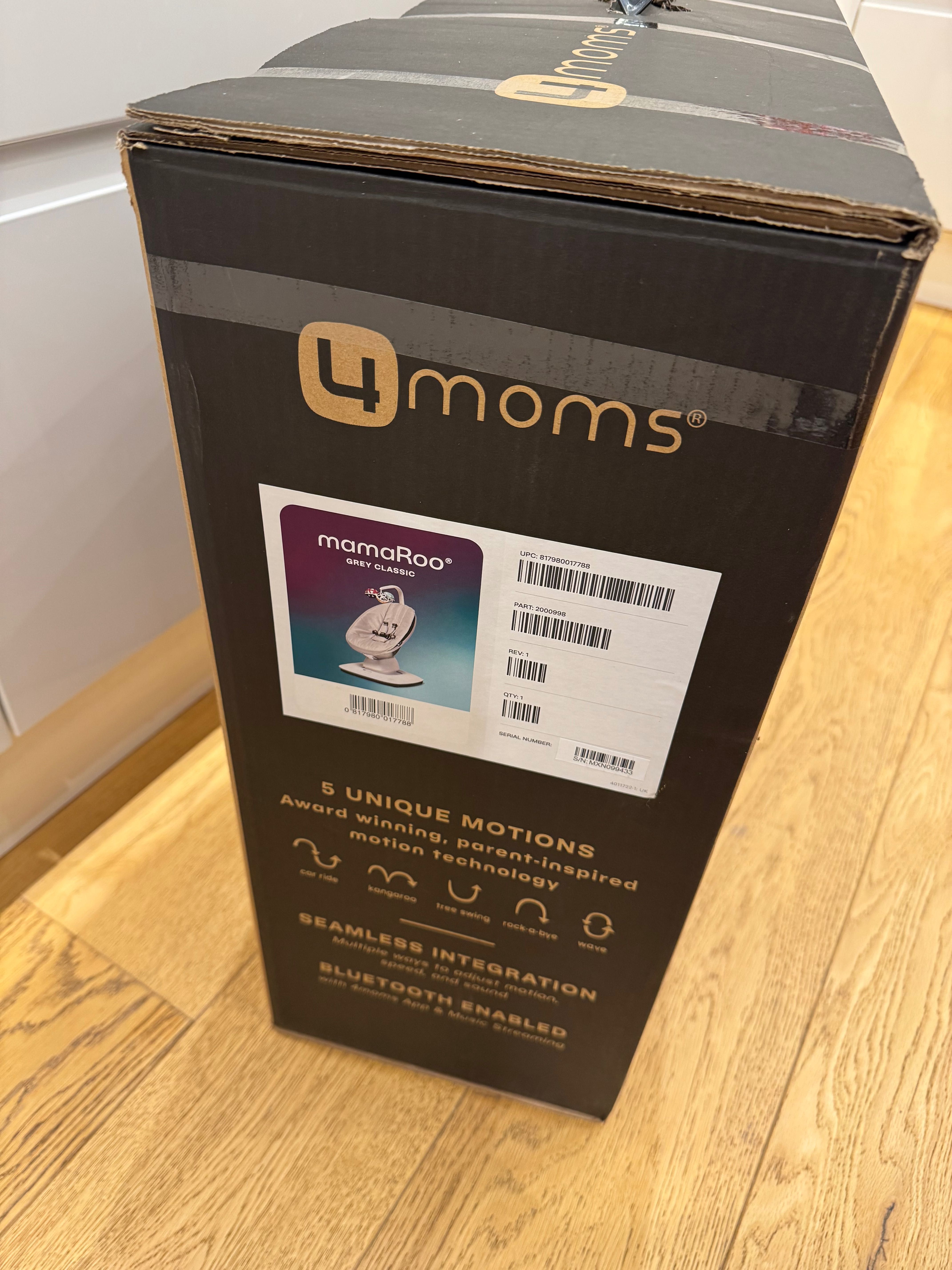 Електрическа бебешка люлка mamaRoo 5.0, сива