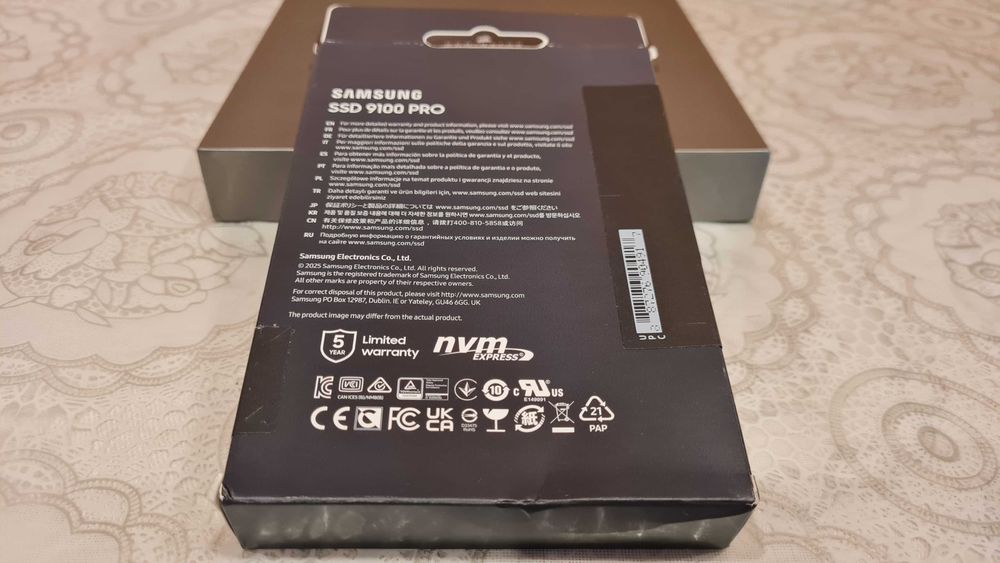 Новый SSD NVMe Samsung 9100 PRO 1TB. Накопитель PCIe 5 го поколения.