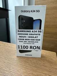 Amanet No Limit:Samsung A34 5G Black 128GB 6GB RAM Garantie si Bon