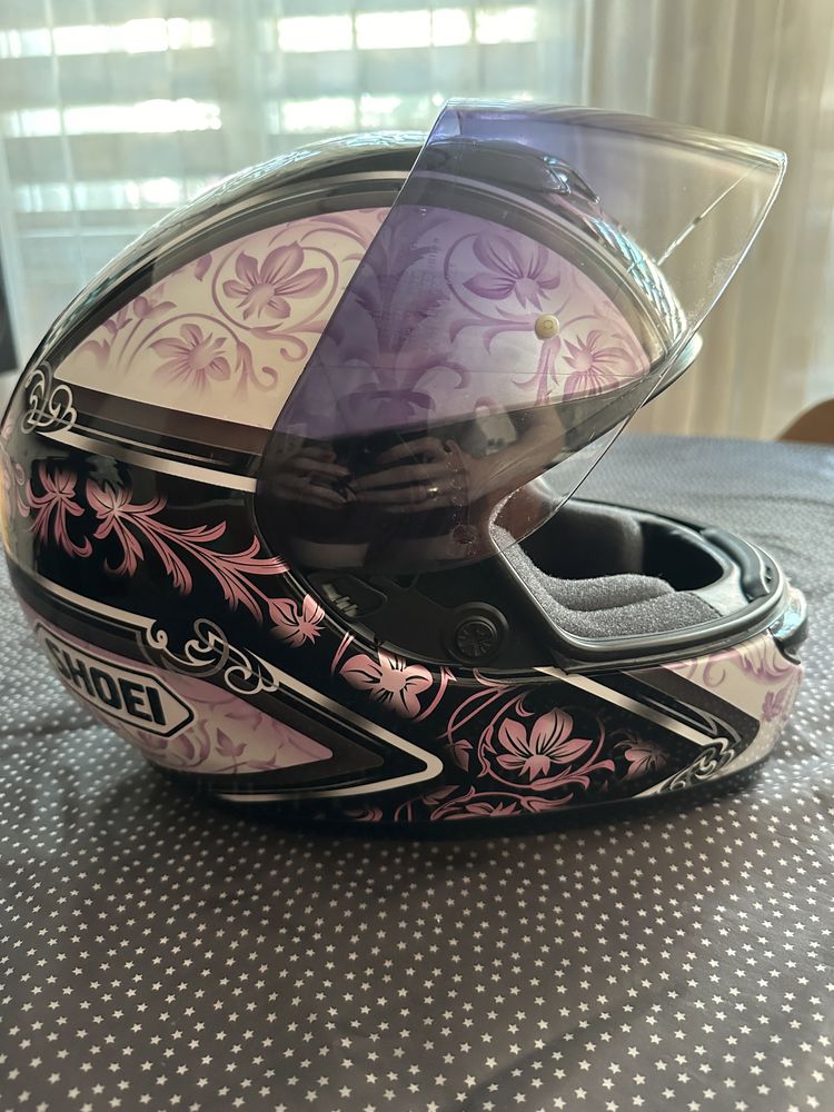 Каска за мотор Shoei S розов цвят