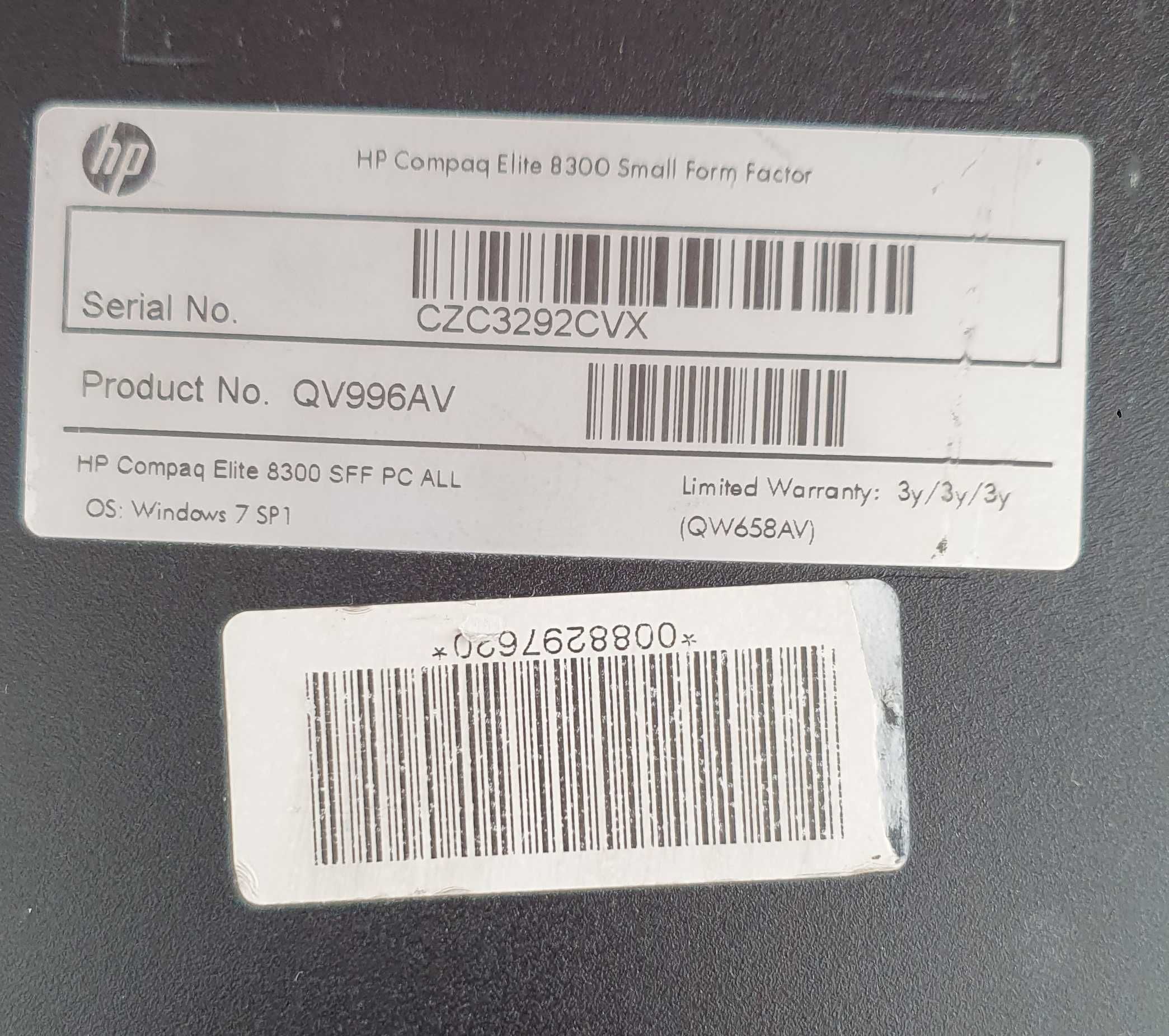 Настолен компютър HP Compaq elite 8300 SFF I5-3470 3.2Ghz RAM 7Gb