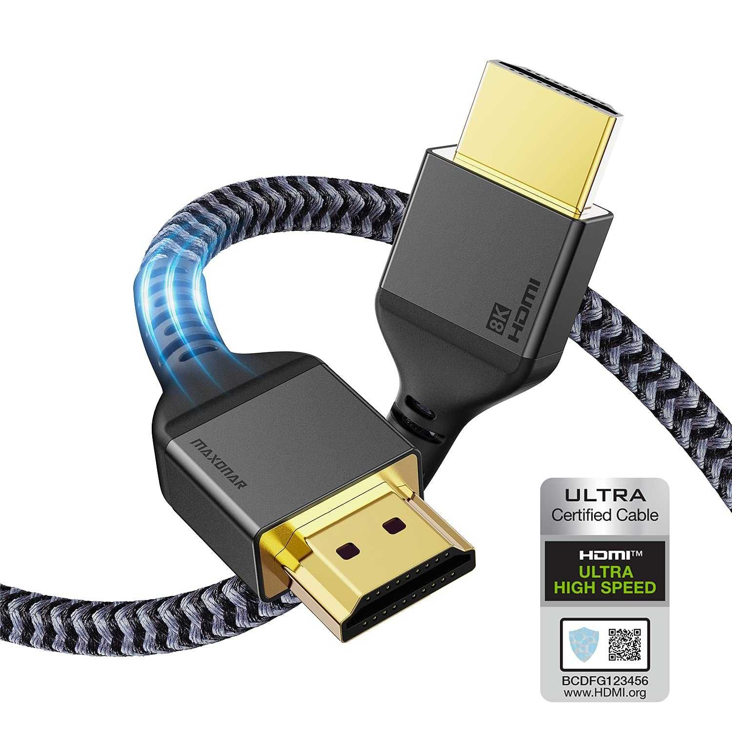 Cablu HDMI 2.1 8K 1,2 m,Ultra HD 48 Gbit/s 8K60hz 4K120 RTX 3080 eARC