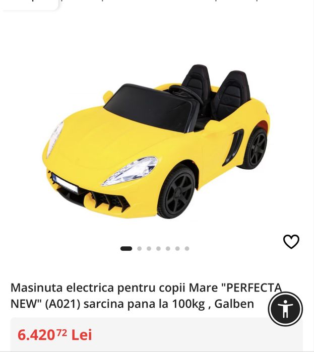 5000 de lei una noua! Masinuta electrica copii.