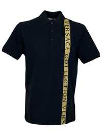 Versace Collection Оригинална Поло Тениска Черна MSRP $355 - S L