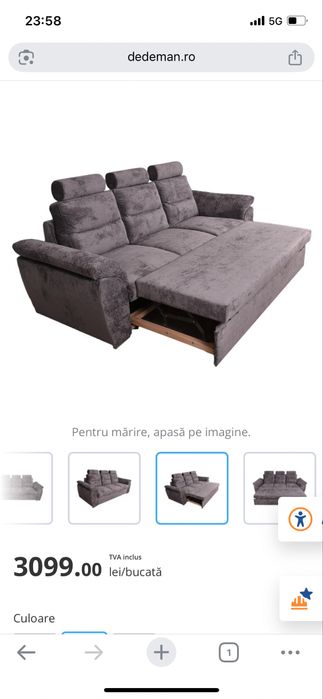 Vand canapea extensibila