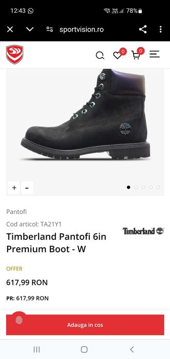 Timberland Premium 6IN Waterproof TB0A21Y1 masura 37.5 originali noi