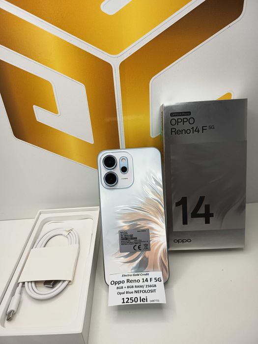 Oppo Reno 14F 5G 8GB + 8GB RAM/256GB/Opal Blue/Produs nefolosit ID8773