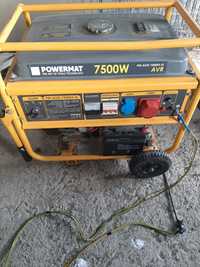 Vând generator  de curent  pe benzina 7500w