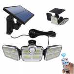 Lampa solară LED cu detectie mișcare și senzori de amurg + telecomanda