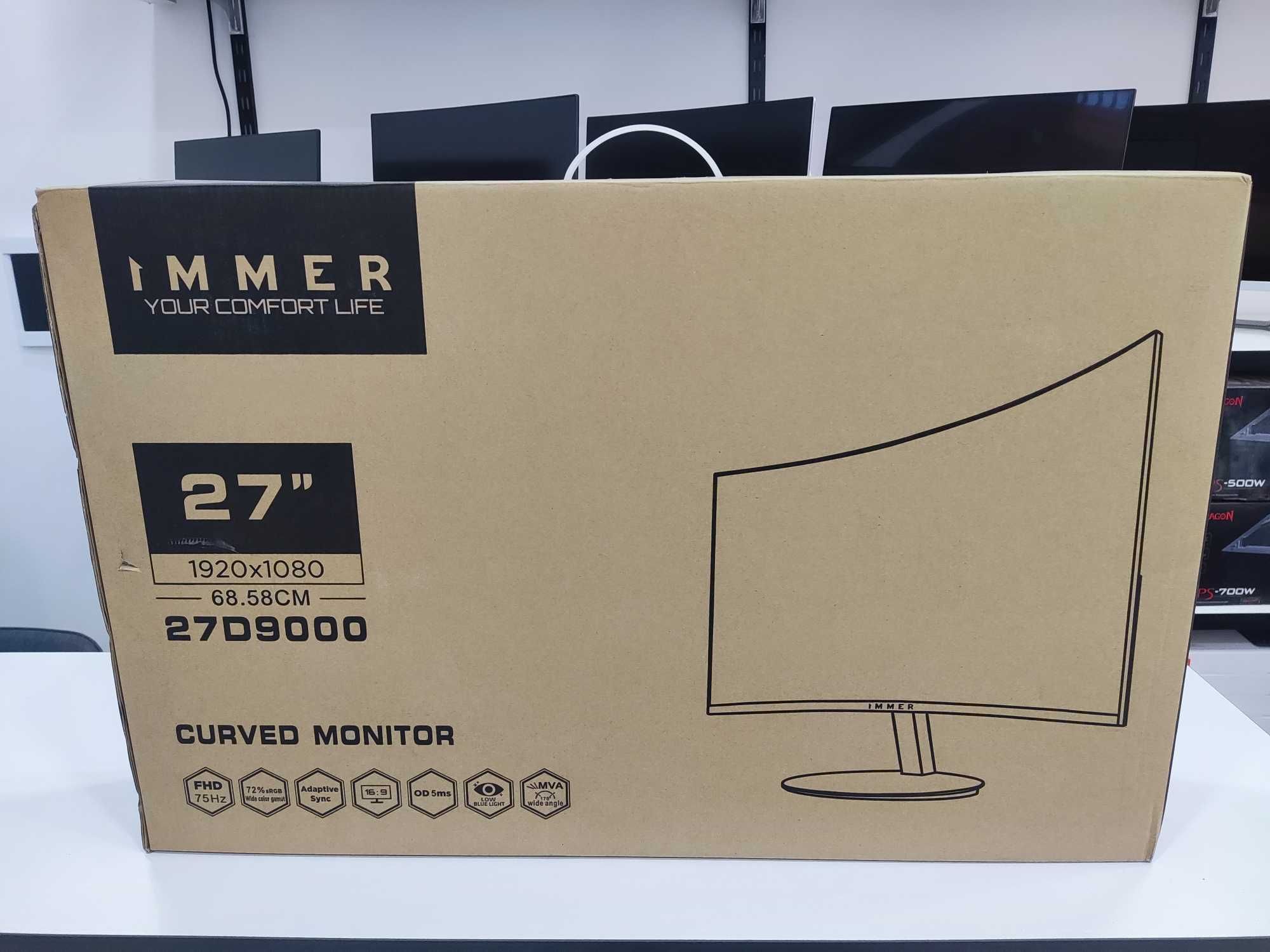 Монитор Immer 27" D9000 Curved FullHD 1920x1080, VGA+HDMI НОВЫЙ