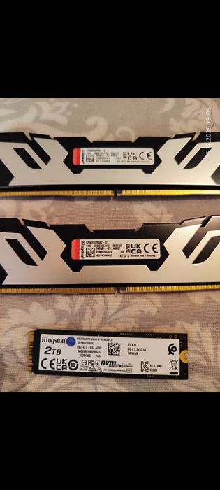 Рам памет 32GB DDR5 6000 Kingston  + SSD 2TB NVME Kingston - Гаранция