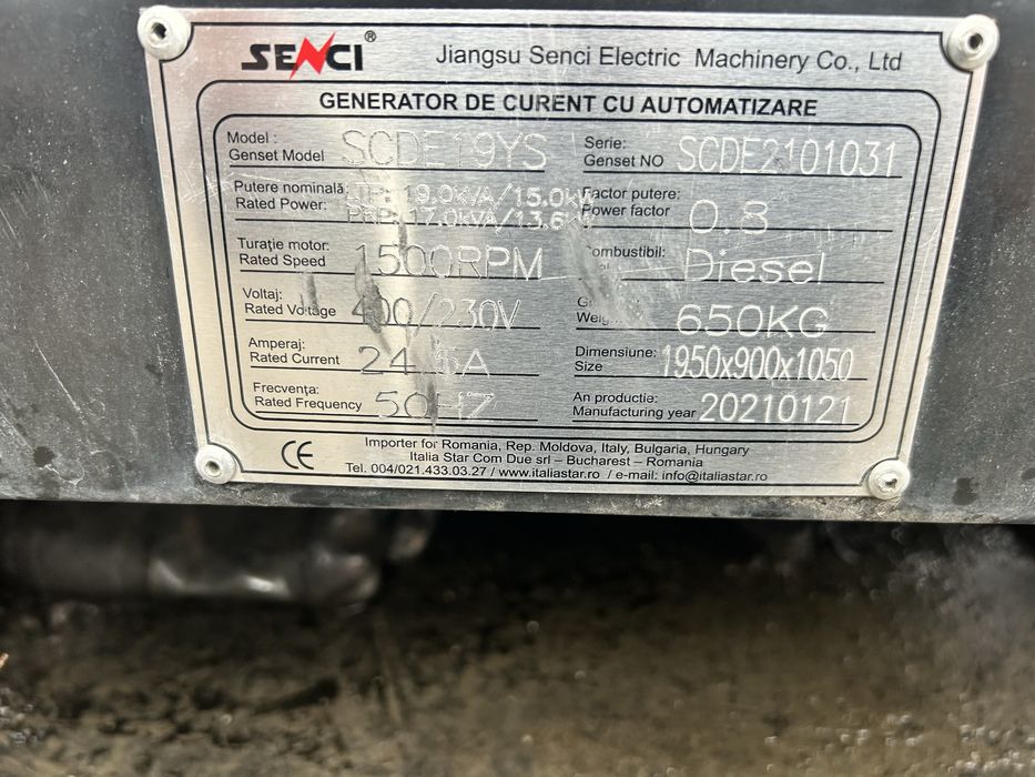 Generator de curent diesel trifazic 2300 ore