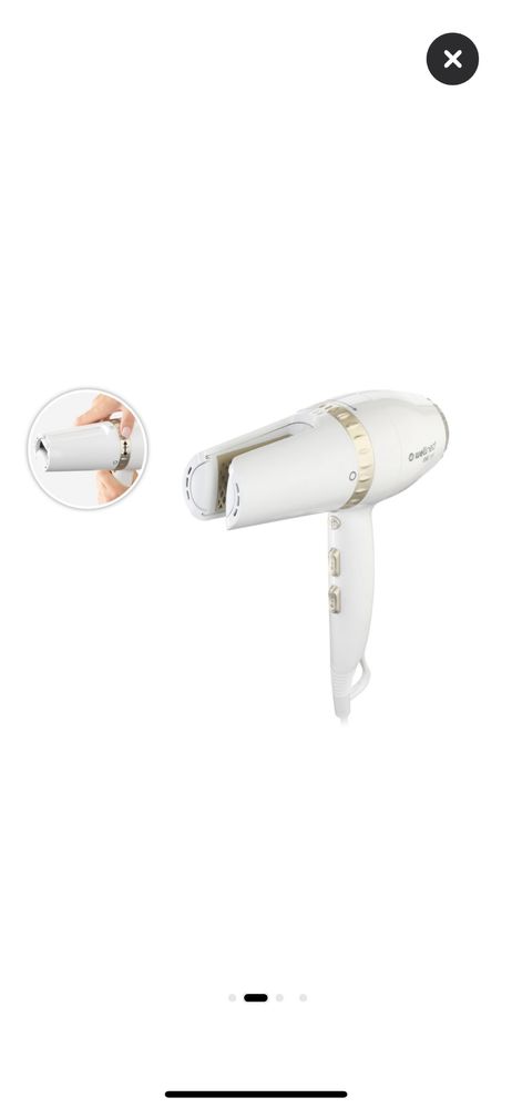 Сешоар 2in1 Wellneo AIRPRO, 2000 W, 2 режима на сушене, Бял