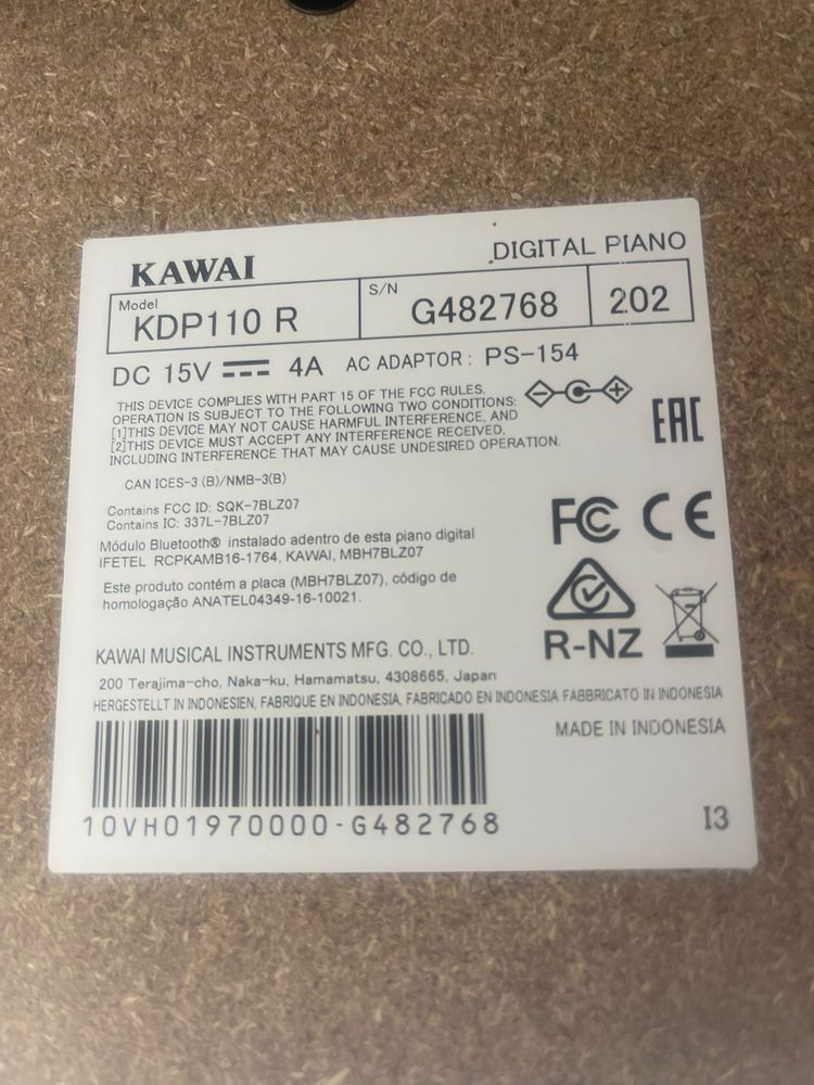 Pian Digital Kawai KDP110 R -Sunet Autentic, Stare Excelenta