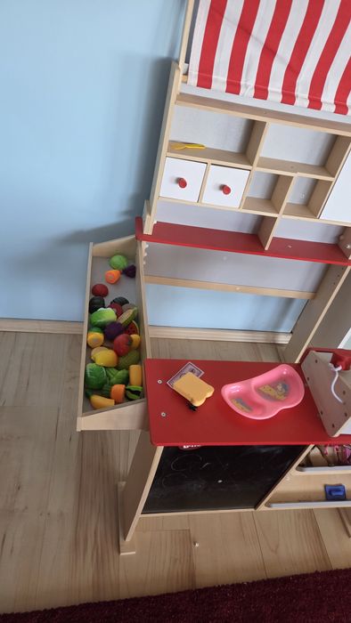 Seturi jucarii lemn,, casuta, piata, bucatarie