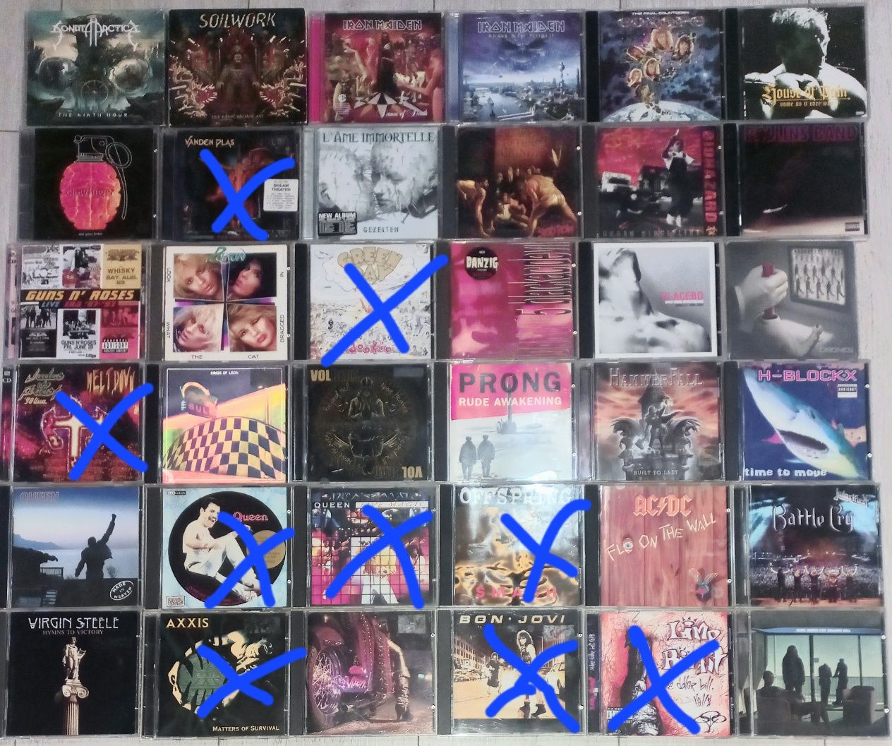 CD hard rock metal Bon Jovi,AC/DC,Rhcp,Guns N Roses,Queen,Phoenix