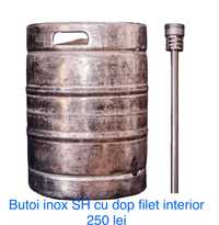 Butoi inox butoaie bere SH 50 litri dop filet